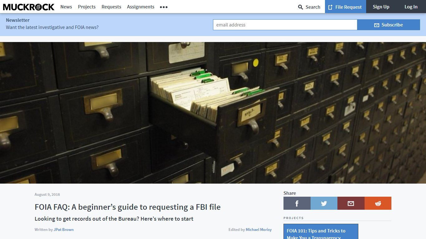 FOIA FAQ: A beginner's guide to requesting a FBI file